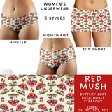 Ready to Ship - Red Mush Women's Underwear - Boy Short - TC3