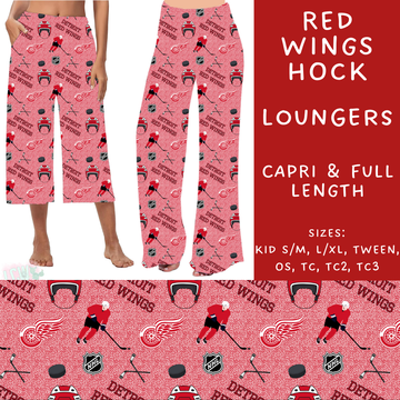 Batch #243 - Hockey - Closes 11/25 - ETA mid Jan - Red Wings Hock Capri and Full Length Loungers