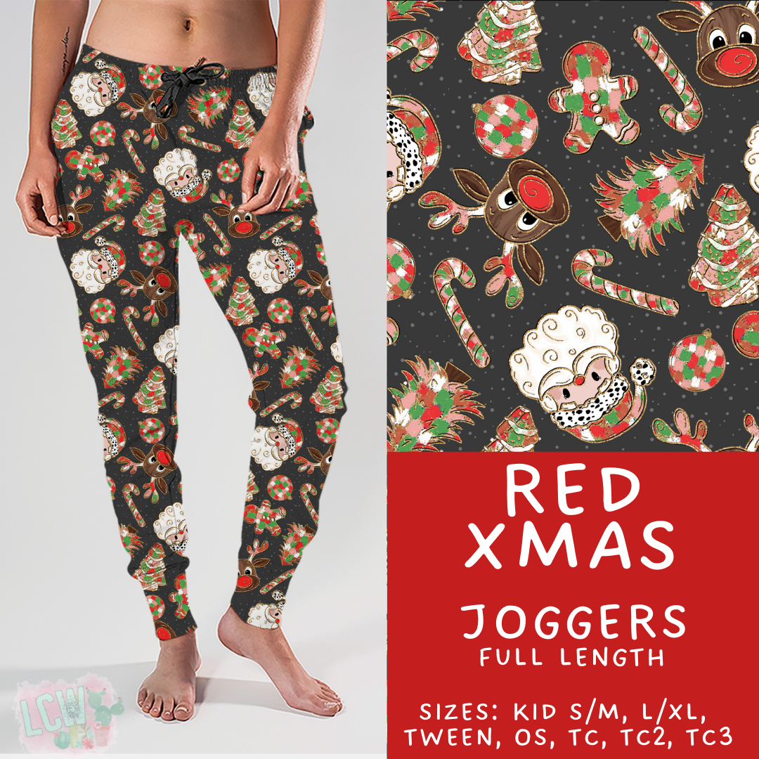 Ready To Ship - Red Xmas Joggers - TC