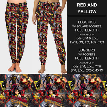 B181 Preorder - Red and Yellow Legging/Jogger Collection (Closes 9/24. ETA: late Nov.)