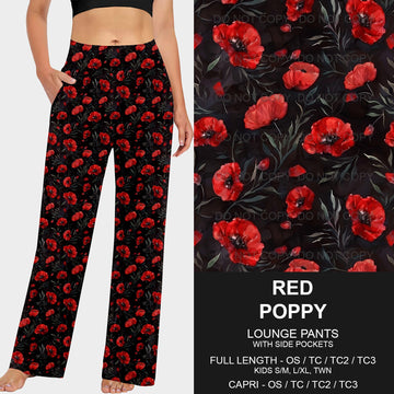 B206 - Preorder Red Poppy Lounge Pants (Closes 1/19. ETA: mid April)