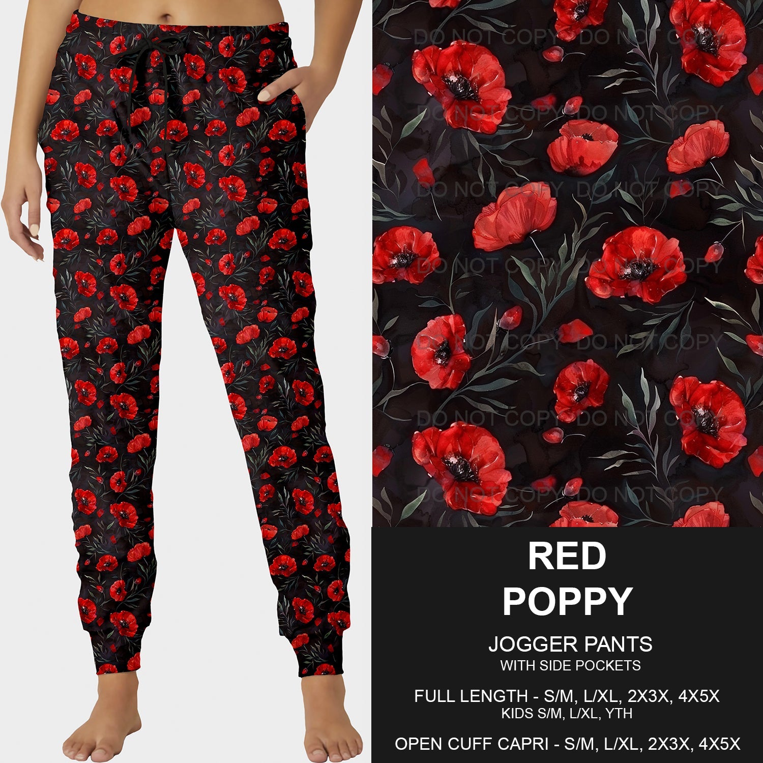 B206- Preorder Red Poppy Joggers (Closes 1/19. ETA: mid April)