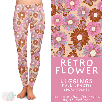 Batch #462 - Fun Run 17 - Closes 12/10 - ETA late Jan - Retro Flower Full Length Leggings