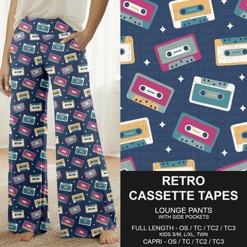 B283 - Preorder Retro Cassette Tapes Lounge Pants (Closes 4/05. ETA: mid June)