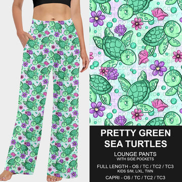 B228 - Preorder Pretty Green Sea Turtles Lounge Pants (Closes 5/11. ETA: late July)