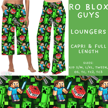 Batch #247 - Cool Characters 6 - Closes 12/2 - ETA late Jan - Ro Blox Guys Capri and Full Length Loungers