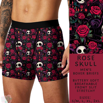 Batch #244 - Comfortable Underwear 2 - Closes 11/27 - ETA mid/late Jan - Rose Skull Men's Boxer Briefs