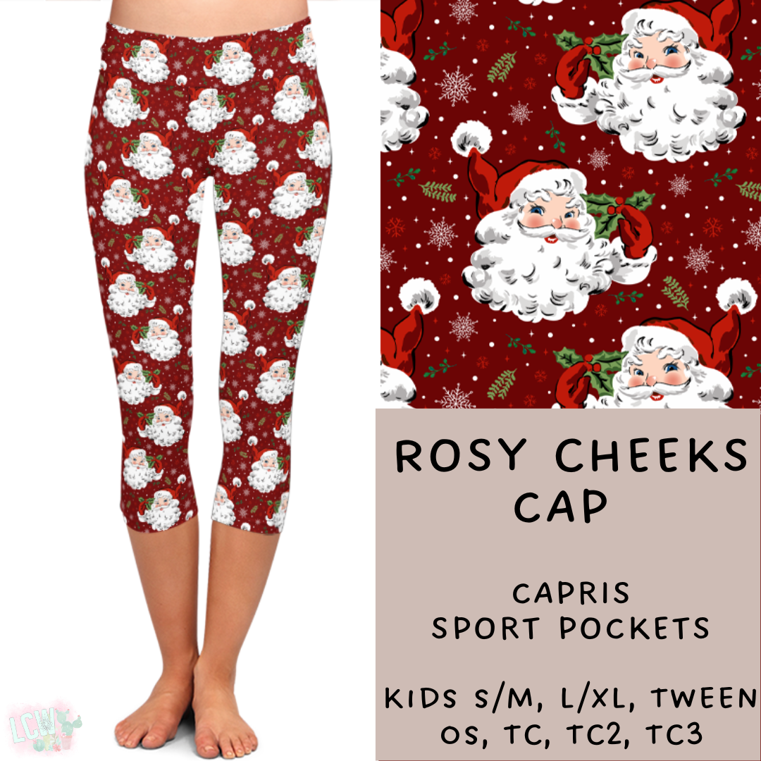 Batch #222 - Comfy Christmas - Closes 10/23 - ETA early Dec- Rosy Cheeks Full and Capri Length Leggings