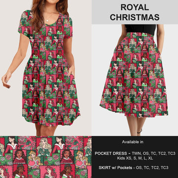 B183 - Preorder Royal Christmas Dress/Skirt with Pockets (Closes 10/02. ETA: early Dec)