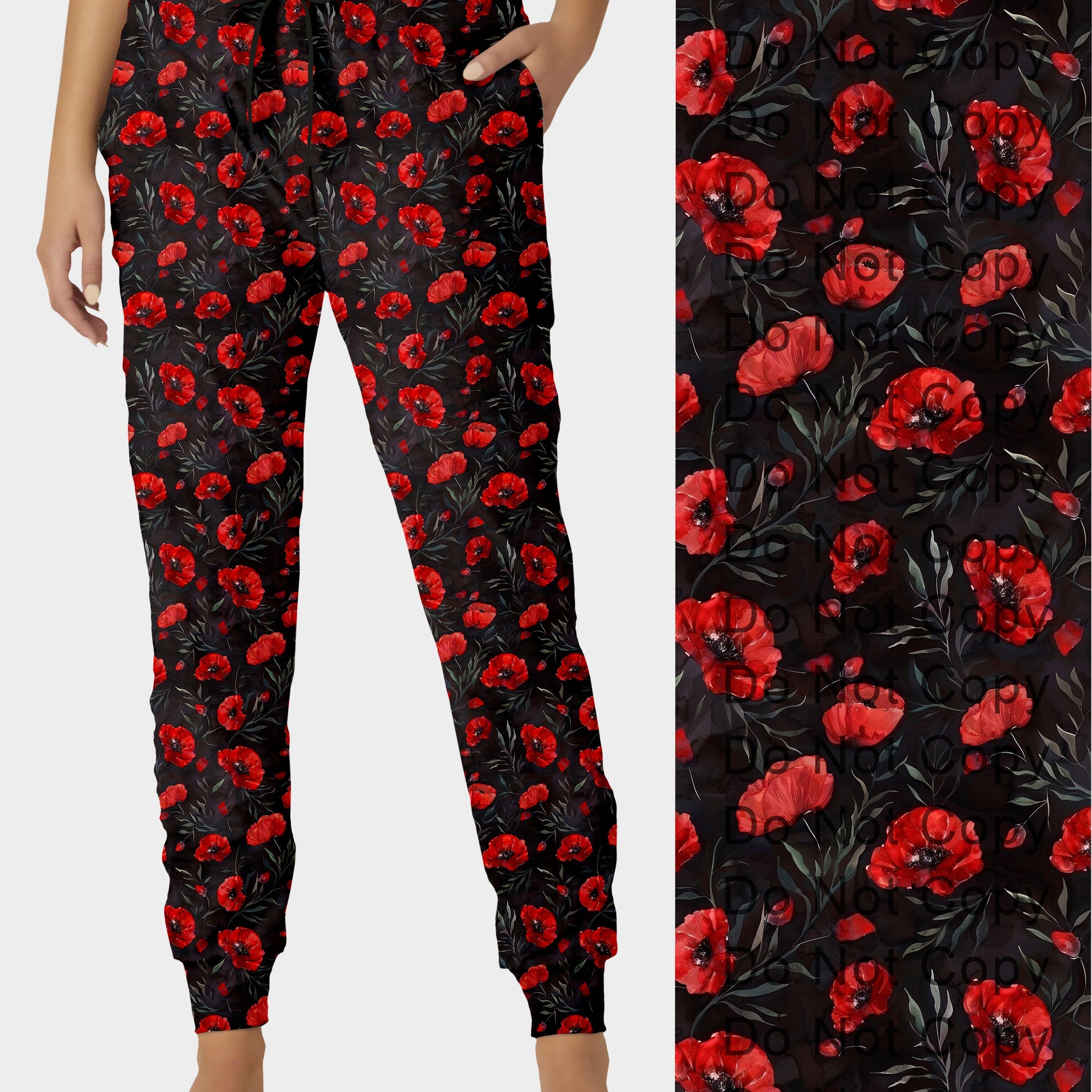 RTS - Red Poppy Joggers