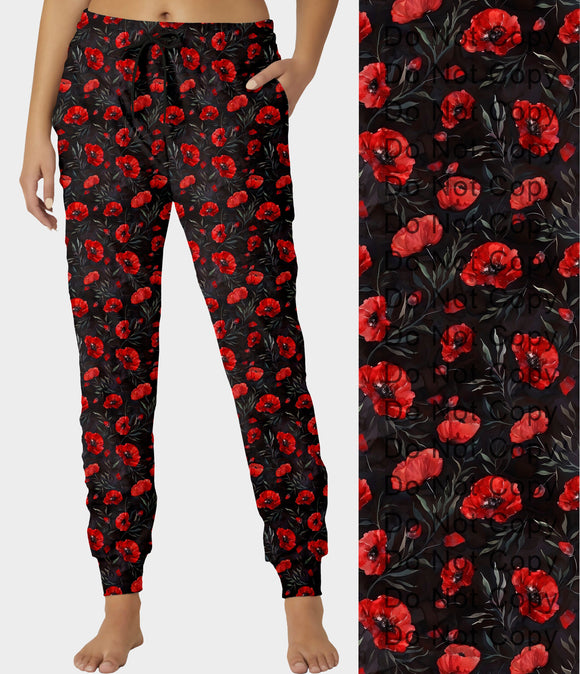 RTS - Red Poppy Joggers
