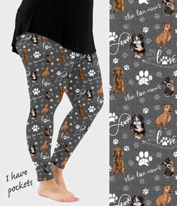 RTS - Rescue Dogs Leggings w/ Pockets