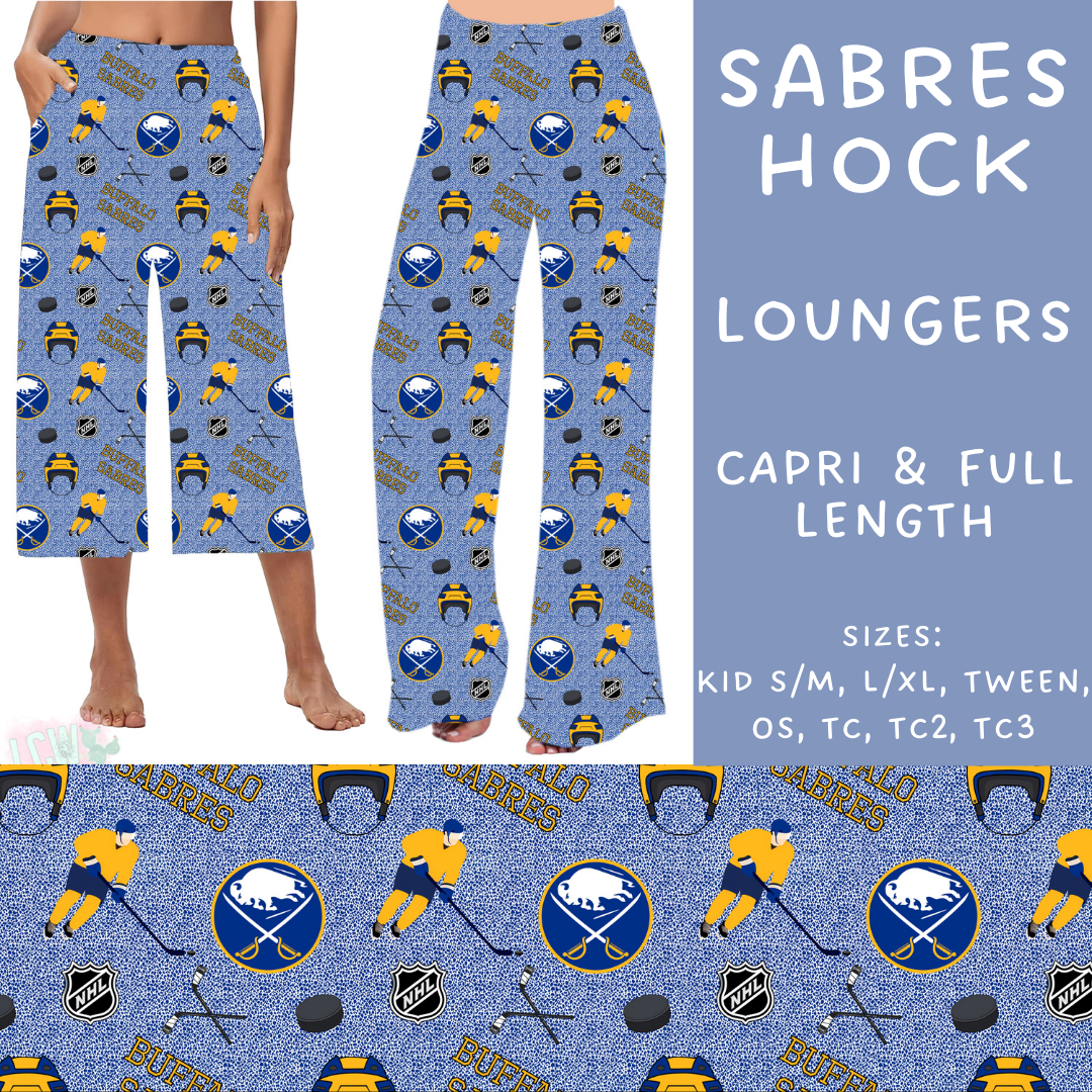 Batch #243 - Hockey - Closes 11/25 - ETA mid Jan - Sabres Hock Capri and Full Length Loungers