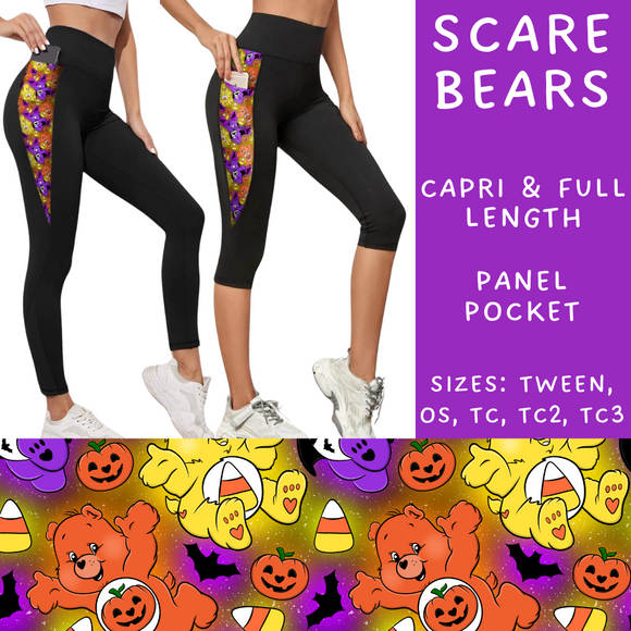 Ready To Ship - Scare Bears Pocket Full Length Legging - TC