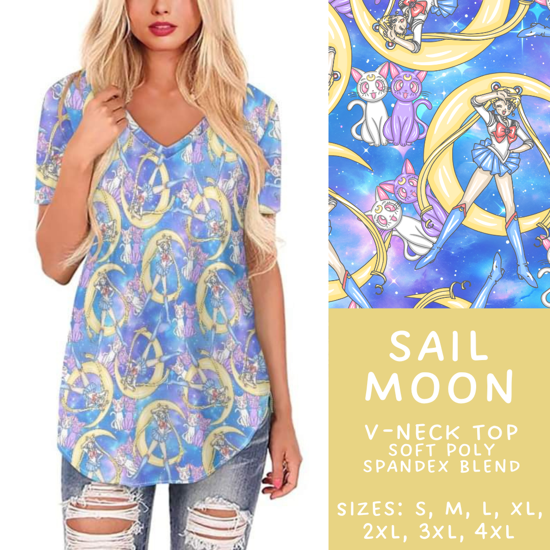 Batch #247 - Cool Characters 6 - Closes 12/2 - ETA late Jan - Sail Moon V-Neck Tee