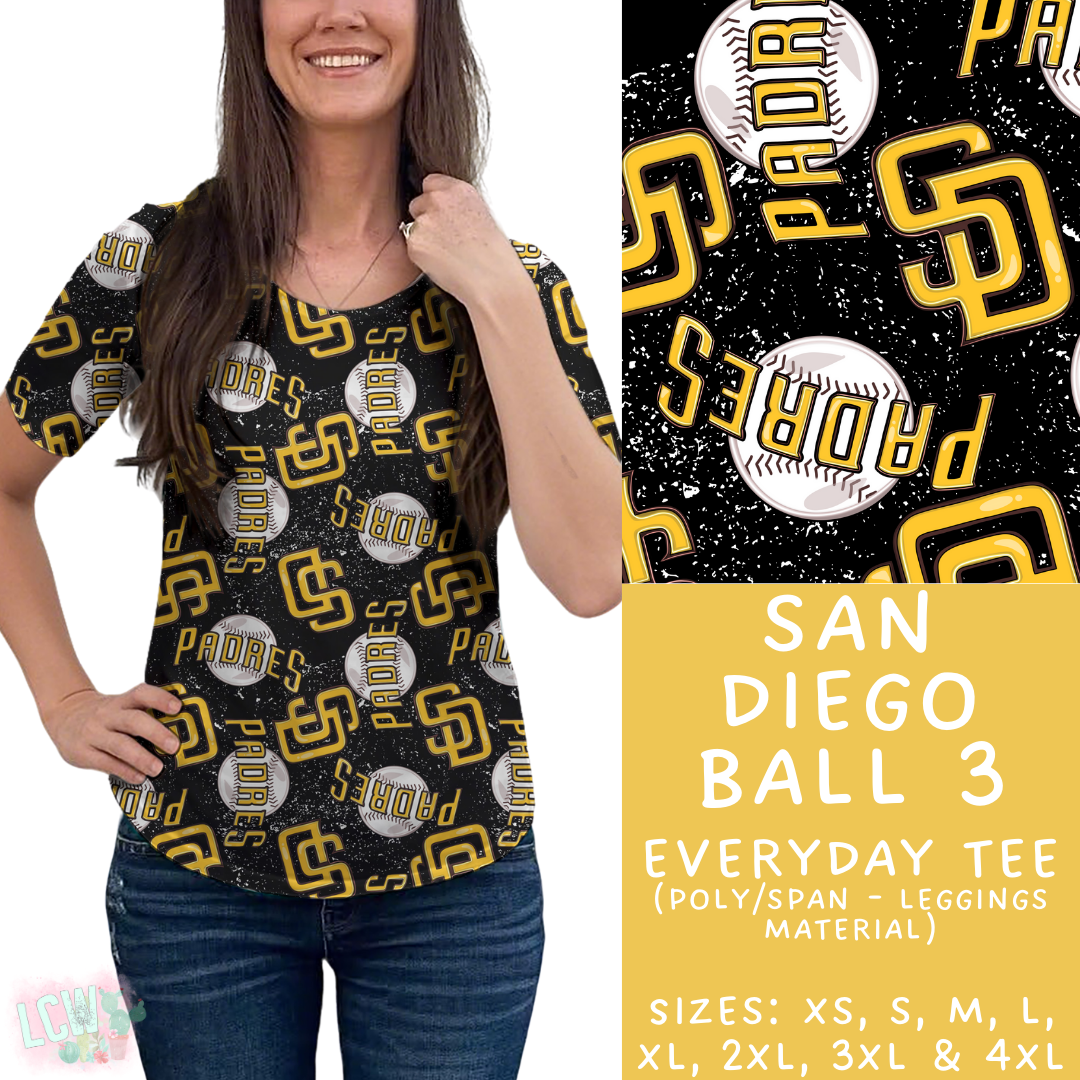 Batch #343 - Home Run Collection - Closes 5/22 - ETA mid July - San Diego Ball 3 Everyday Tee
