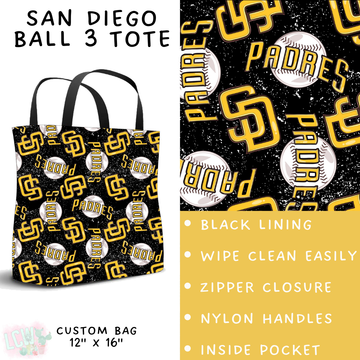 Batch #343 - Home Run Collection - Closes 5/22 - ETA mid July - San Diego Ball 3 Tote
