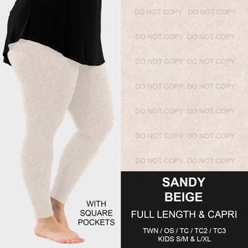 B216 - Preorder Sandy Beige Leggings w/ Pockets (Closes 3/09. ETA: late May)