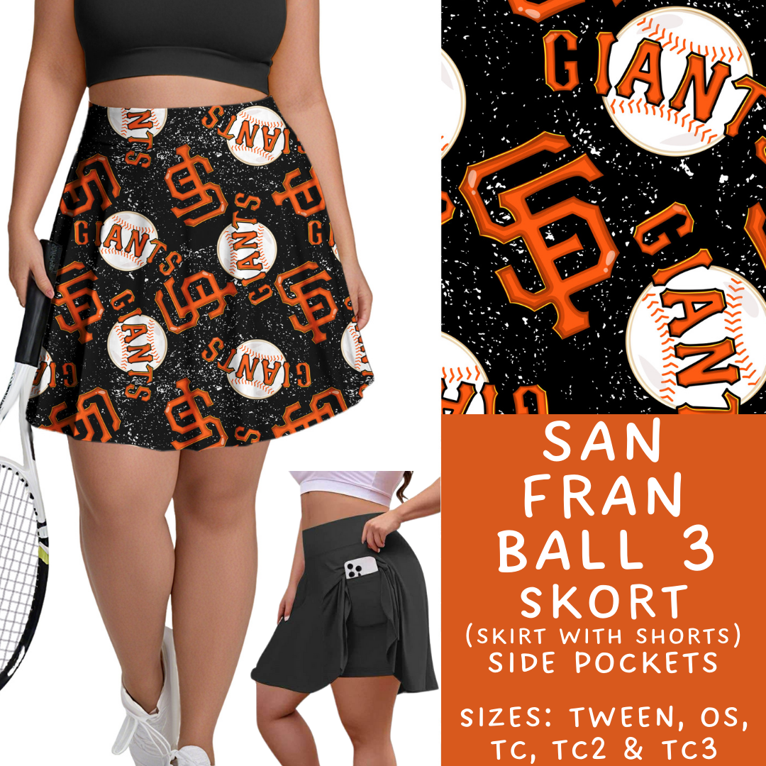 Batch #343 - Home Run Collection - Closes 5/22 - ETA mid July - San Fran Ball 3 Skort