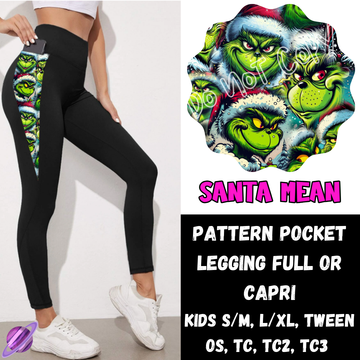 SANTA MEAN -PPO12 - LEGGING/CAPRI PREORDER CLOSING 10/8