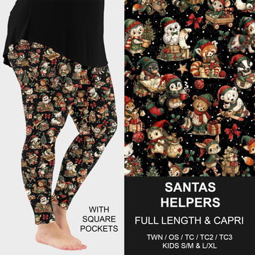 B312 - Preorder Santas Helpers Leggings w/ Pockets (Closes 9/13. ETA: mid Nov.)