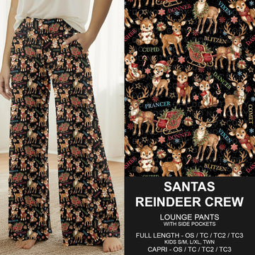 B311 - Preorder Santas Reindeer Crew Lounge Pants (Closes 9/06. ETA: mid Nov.)