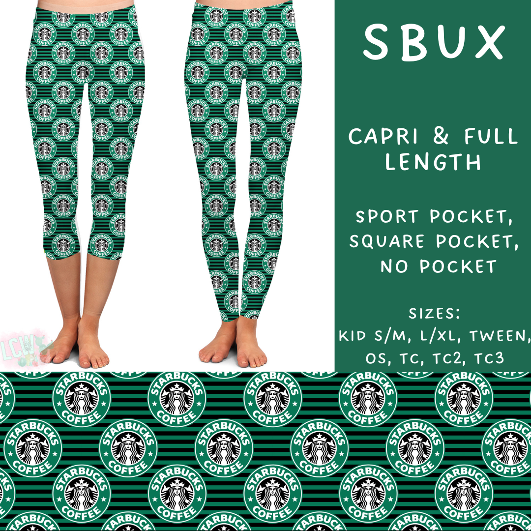 Batch #209 - Fun Run 5 - Closes 10/2 - ETA mid Nov - SBux Full and Capri Length Leggings