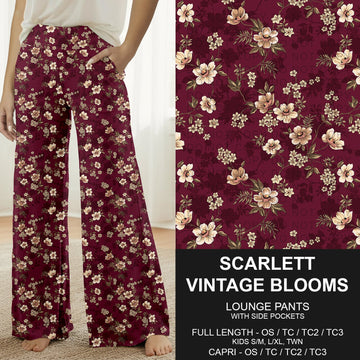 B309 - Preorder Scarlett Vintage Blooms Lounge Pants (Closes 8/23. ETA: late Oct.)