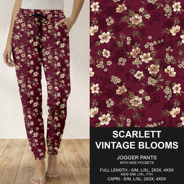 B309 - Preorder Scarlett Vintage Blooms Joggers (Closes 8/23. ETA: late Oct.)