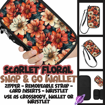 SCARLET FLORAL - SNAP & GO WALLETS PREORDER CLOSING 12/18