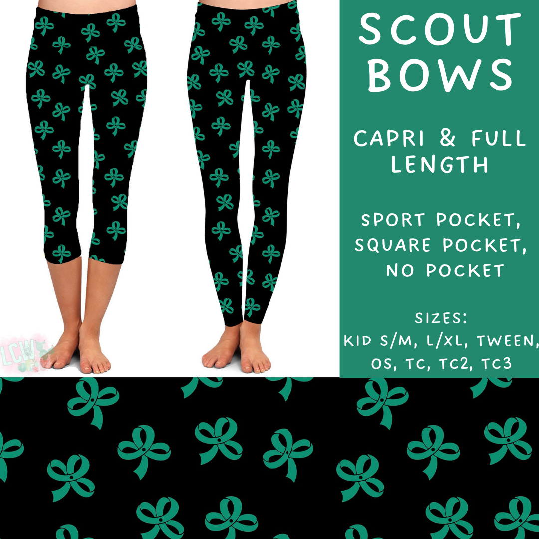 Batch #224 - Cookie Dealer 2 - Closes 10/28 - ETA mid Dec - Scout Bows Full and Capri Length Leggings