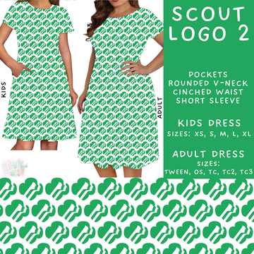 Batch #224 - Cookie Dealer 2 - Closes 10/28 - ETA mid Dec - Scout Logo 2 Adult & Kids Dresses