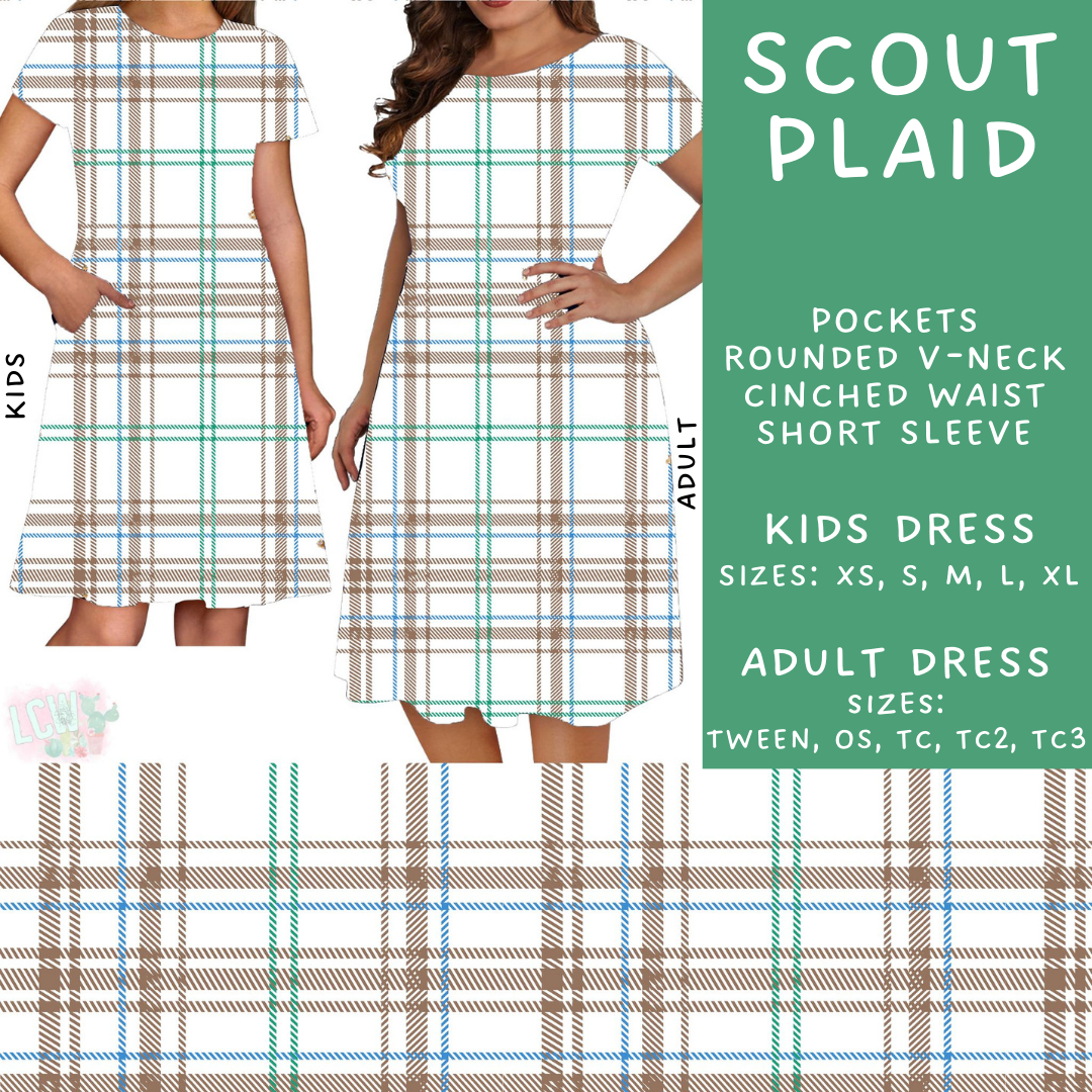 Batch #224 - Cookie Dealer 2 - Closes 10/28 - ETA mid Dec - Scout Plaid Adult & Kids Dresses