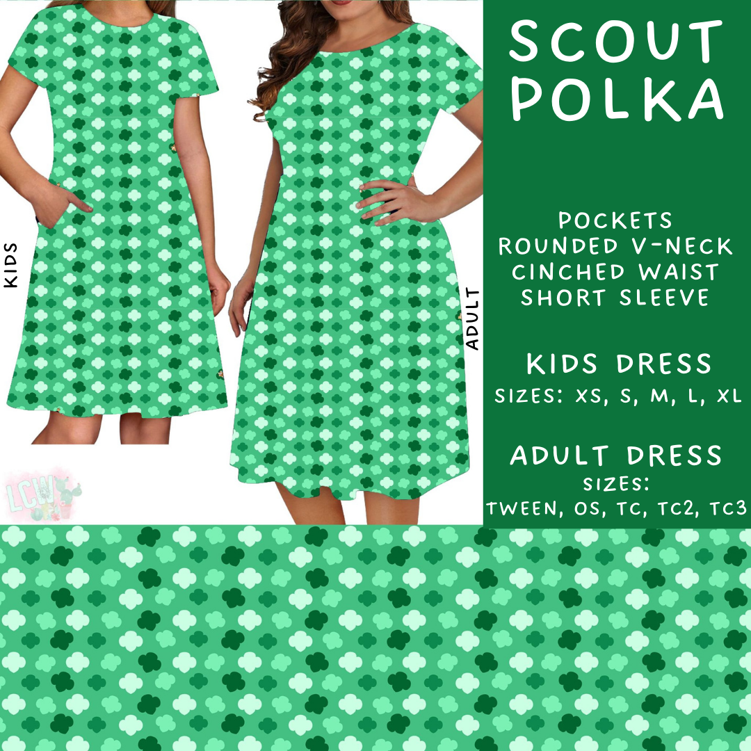 Batch #224 - Cookie Dealer 2 - Closes 10/28 - ETA mid Dec - Scout Polka Adult & Kids Dresses