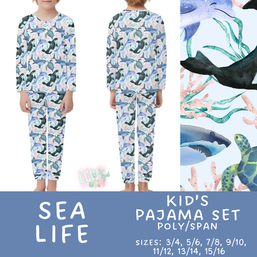 Batch #344 - Family Pajama Party - Closes 5/23 - ETA late July - Sea Life Kid's Pajama Sets