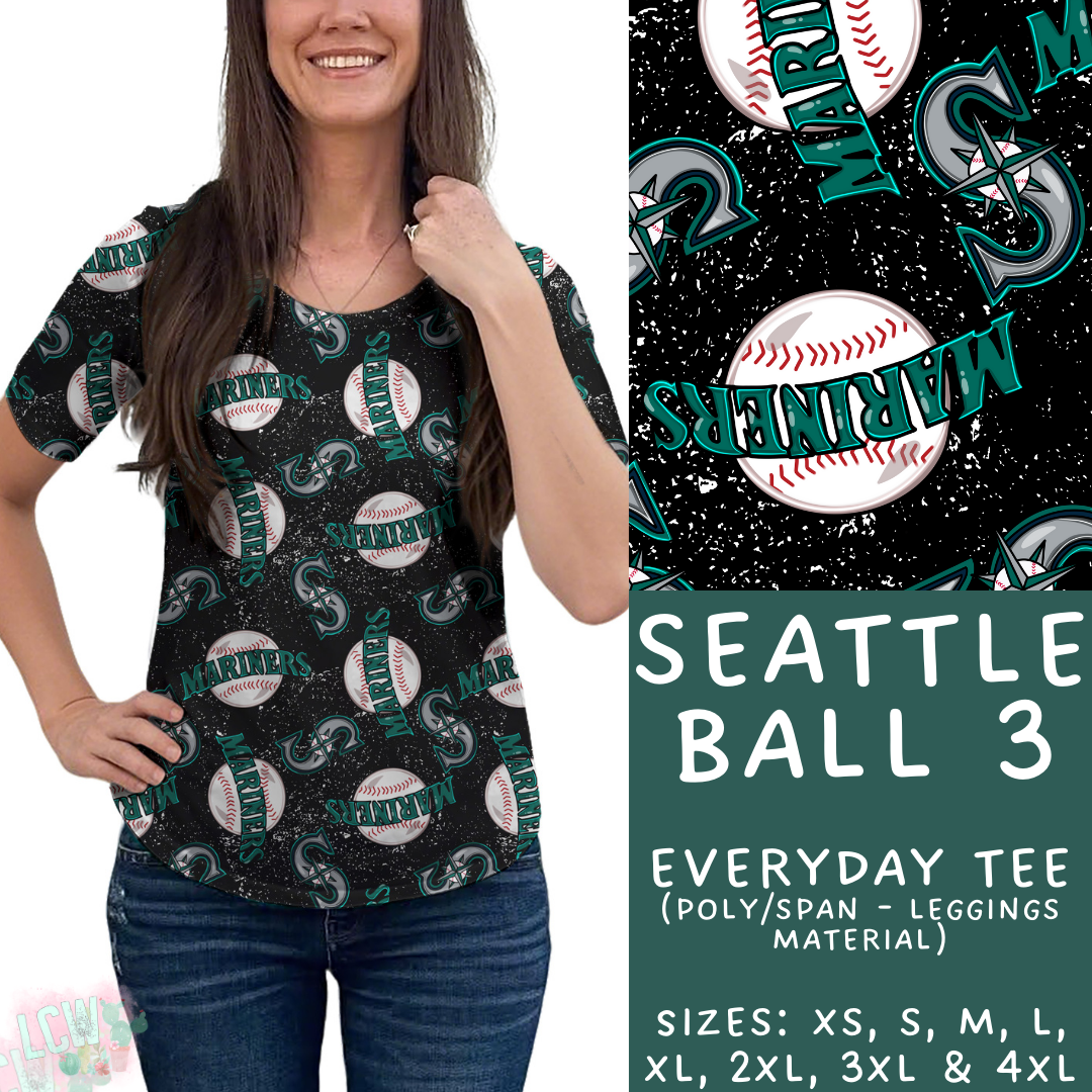 Batch #343 - Home Run Collection - Closes 5/22 - ETA mid July - Seattle Ball 3 Everyday Tee