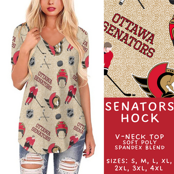 Batch #243 - Hockey - Closes 11/25 - ETA mid Jan - Senators Hock V-Neck Tee