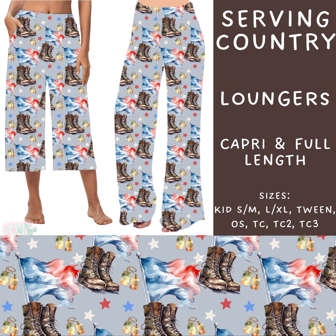 Batch #248 - Careers Collection - Closes 12/4 - ETA late Jan - Serving Country Capri and Full Length Loungers