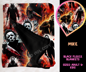 MIKE - SOFT BLACK FLEECE THROW BLANKET RUN 6 PREORDER CLOSING 9/25