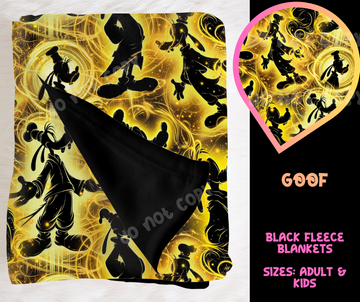 GOOF - SOFT BLACK FLEECE THROW BLANKET RUN 6 PREORDER CLOSING 9/25