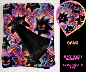 GANG - SOFT BLACK FLEECE THROW BLANKET RUN 6 PREORDER CLOSING 9/25