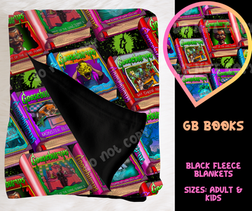 GB BOOKS - SOFT BLACK FLEECE THROW BLANKET RUN 6 PREORDER CLOSING 9/25