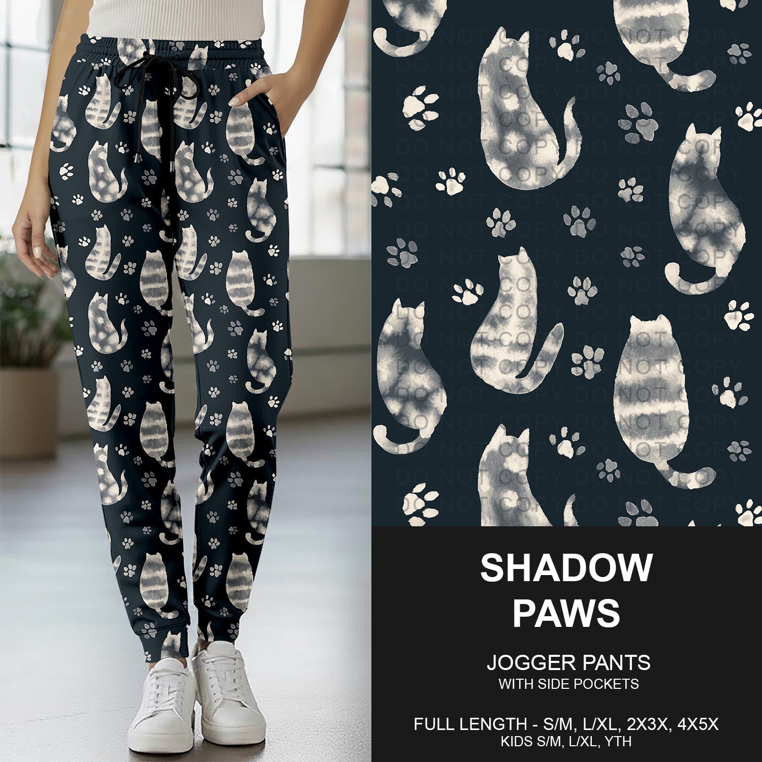 B264 - Preorder Shadow Paws Jogger Pants (Closes 12/07. ETA early Feb.)