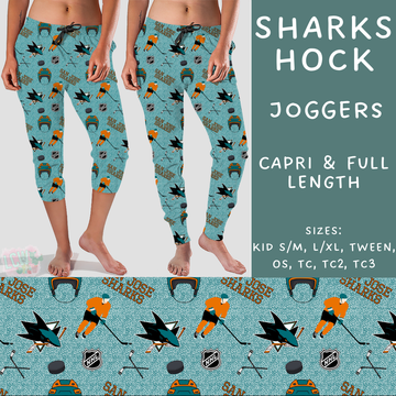 Batch #243 - Hockey - Closes 11/25 - ETA mid Jan - Sharks Hock Full and Capri Length Joggers