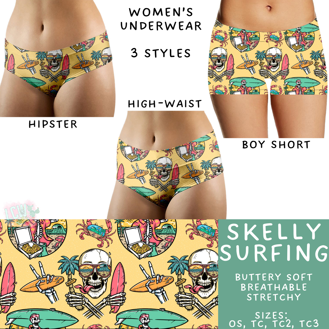 Batch #340 - Comfortable Underwear 4 - Closes 5/16 - ETA early July - Skelly Surfing Women's Underwear