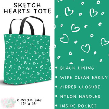 Batch #224 - Cookie Dealer 2 - Closes 10/28 - ETA mid Dec - Sketch Hearts Tote