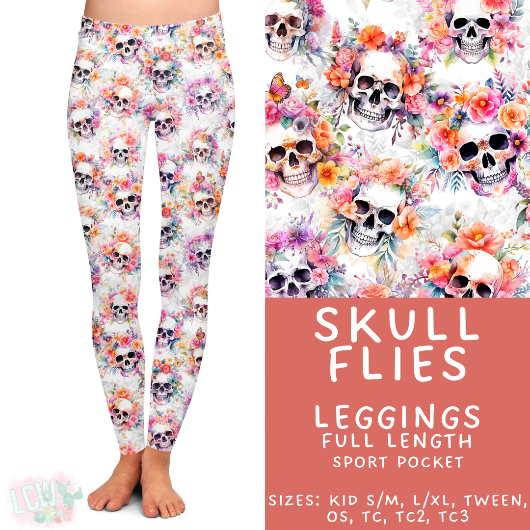 Batch #461 - October Request Run - Closes 12/9 - ETA late Jan - Skull Flies Full Length Leggings