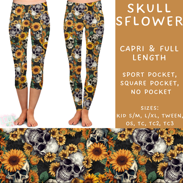 Batch #274 - Fun Run 7 - Closes 1/22 - ETA late March - Skull SFlower Full and Capri Length Leggings