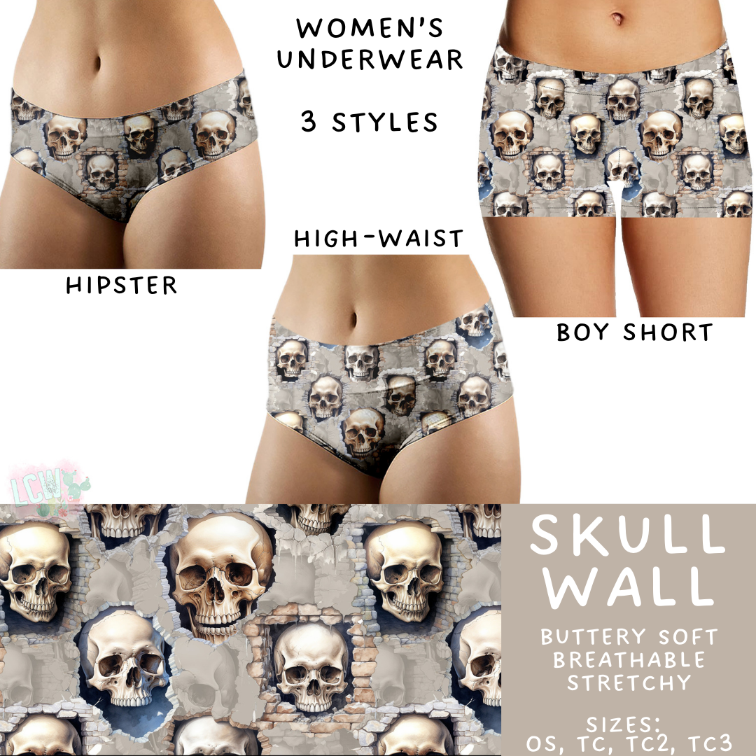 Batch #340 - Comfortable Underwear 4 - Closes 5/16 - ETA early July - Skull Wall Women's Underwear
