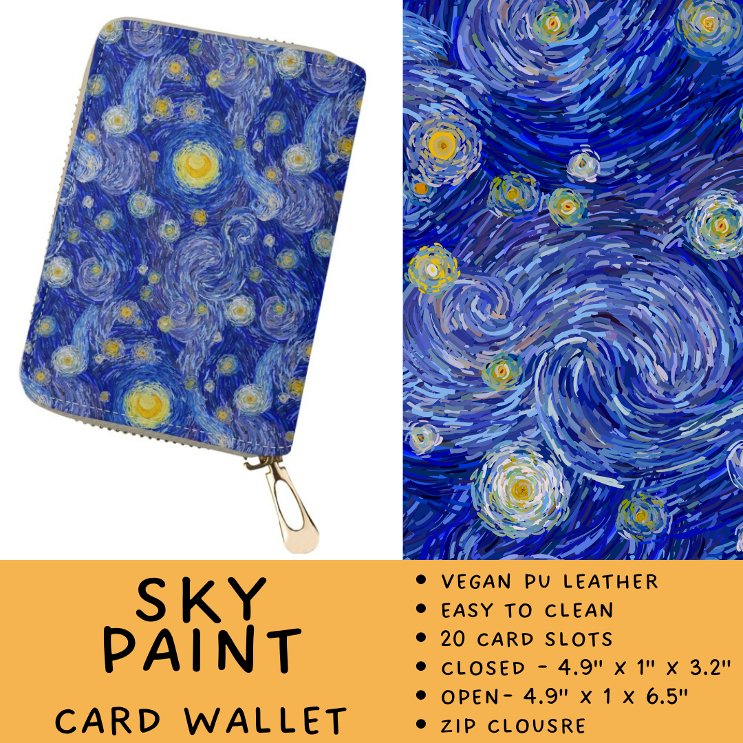 Batch #460 - Zip It Collection - Closes 12/5 - ETA late Jan - Sky Paint Card Wallet